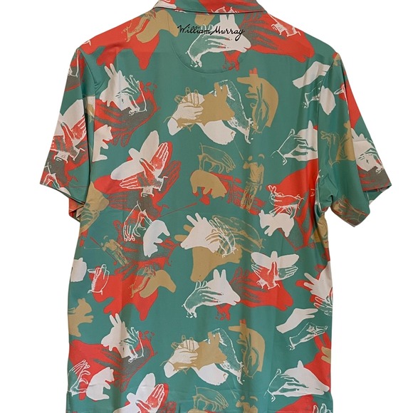 NWT William Murray Mens Happy Hands Club Golf‎ Polo Size Medium Stretch - Picture 2 of 8